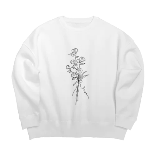 simple flower Big Crew Neck Sweatshirt