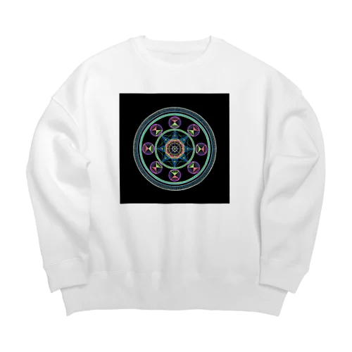 Mandala#1(四角) Big Crew Neck Sweatshirt