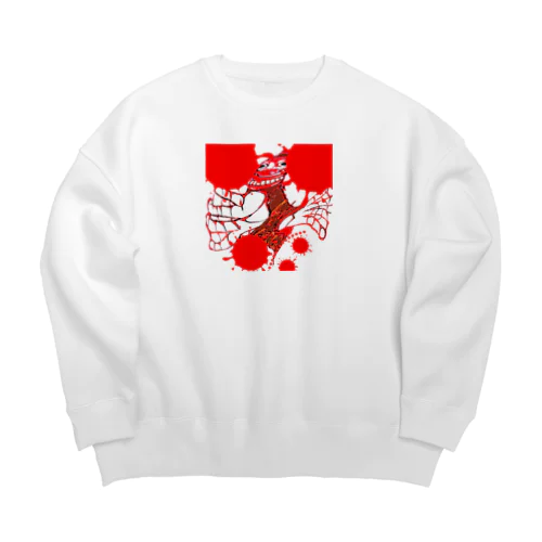 ブラッドピエロ グロテスク Big Crew Neck Sweatshirt