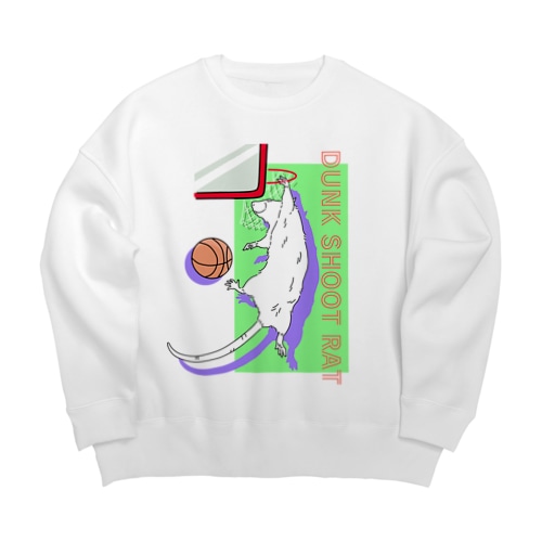 DUNK SHOOT RAT Big Crew Neck Sweatshirt