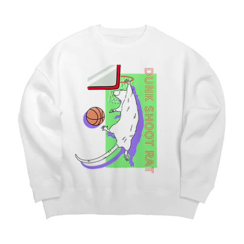 DUNK SHOOT RAT Big Crew Neck Sweatshirt