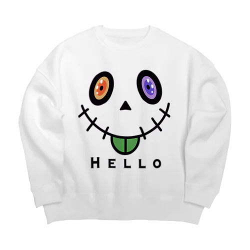 Hello!! Halloween Big Crew Neck Sweatshirt