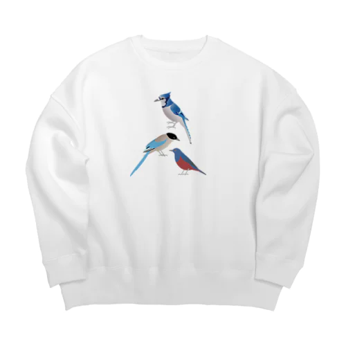 I love blue birds 3 -2 Big Crew Neck Sweatshirt