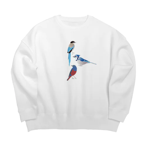 I love blue birds 5 -2 Big Crew Neck Sweatshirt