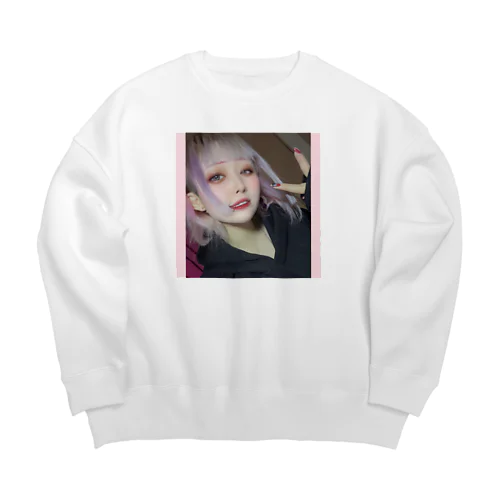 れれぱにゃグッズ Big Crew Neck Sweatshirt