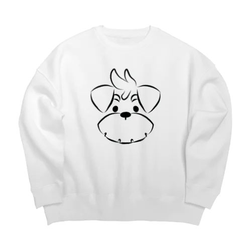 シュナウザーロゴマーク2 Big Crew Neck Sweatshirt