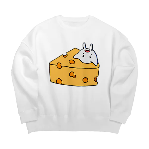 マンタくん(チーズ) Big Crew Neck Sweatshirt