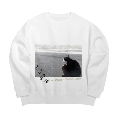 田代島にゃんシリーズ　平和な日常 Big Crew Neck Sweatshirt