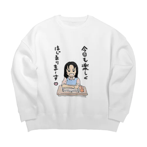 ニコニコ少女 Big Crew Neck Sweatshirt