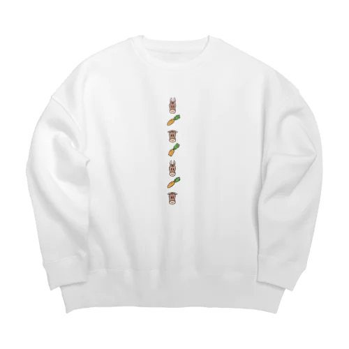 HAMON🌈馬とにんじん Big Crew Neck Sweatshirt