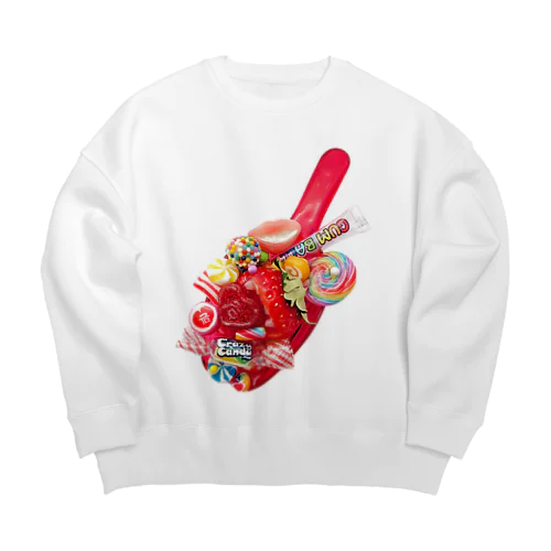 キラーいちごのキャンディスクープ Big Crew Neck Sweatshirt