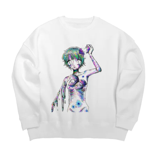 うつうつうつつ Big Crew Neck Sweatshirt