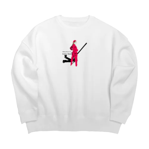 Midoro pit In Crew "Koma Hann" Big Crew Neck Sweatshirt