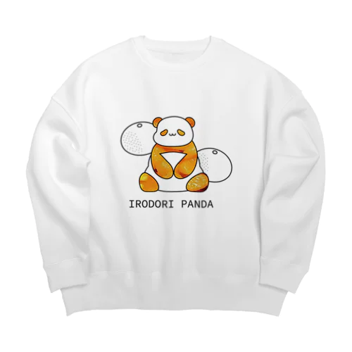 IRODORI PANDA みかん Big Crew Neck Sweatshirt