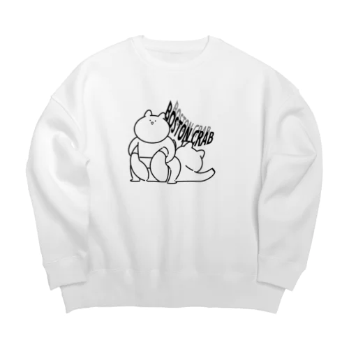 プロレスにゃんこ（エビ固め） Big Crew Neck Sweatshirt