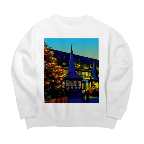 ドイツ 夕暮れのアインベック旧市庁舎 Big Crew Neck Sweatshirt