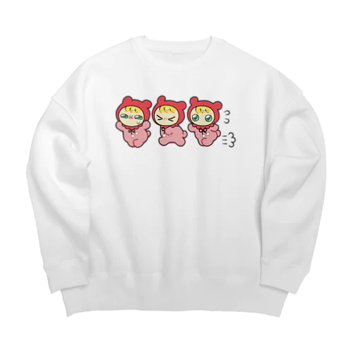 走るてでべびちゃん Big Crew Neck Sweatshirt