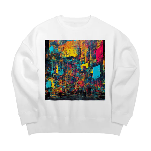  cyber space Big Crew Neck Sweatshirt