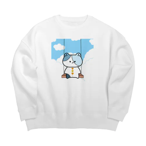 ツギハギクマ Big Crew Neck Sweatshirt