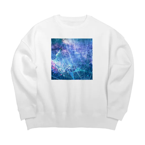 cosmic polaroid_001 Big Crew Neck Sweatshirt