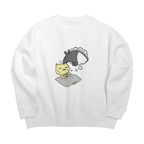 バクに食べられる Big Crew Neck Sweatshirt