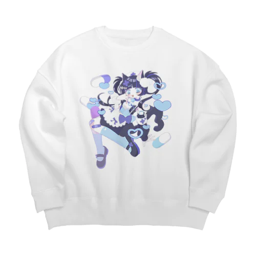 猫ナースちゃん🐟💉𓂃◌ Big Crew Neck Sweatshirt