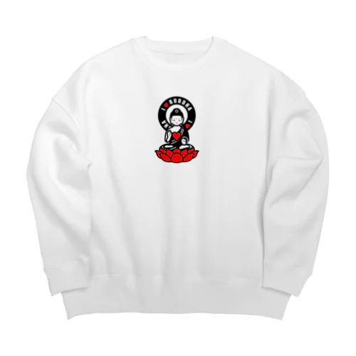 I ♡ BUDDHA Big Crew Neck Sweatshirt