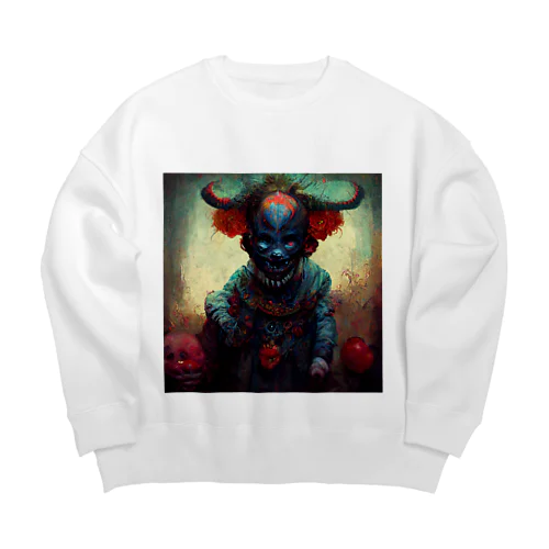 鬼のピエロ Big Crew Neck Sweatshirt