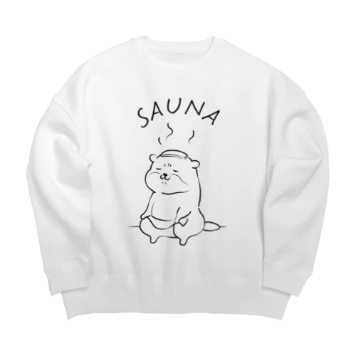 サウナのカワウソさん Big Crew Neck Sweatshirt