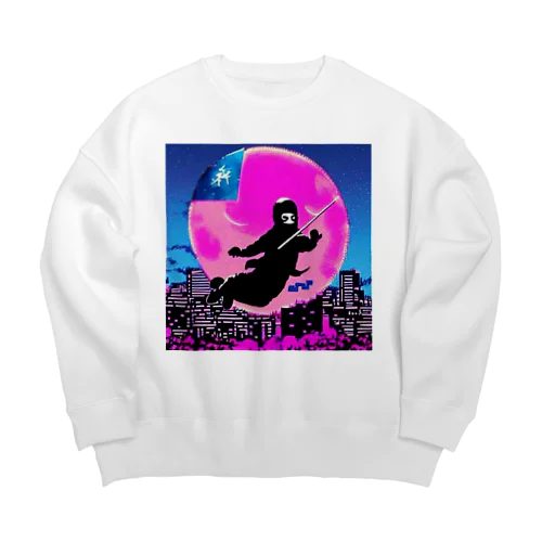 圧倒的芸術感の月夜の忍者★ Big Crew Neck Sweatshirt