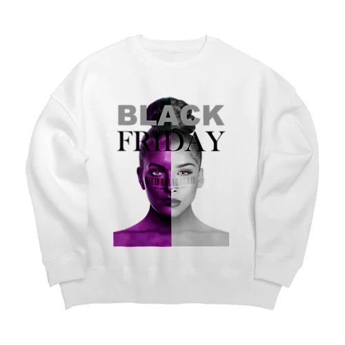 BLACK FRIDAY FLYER (WHITE)  Big Crew Neck Sweatshirt