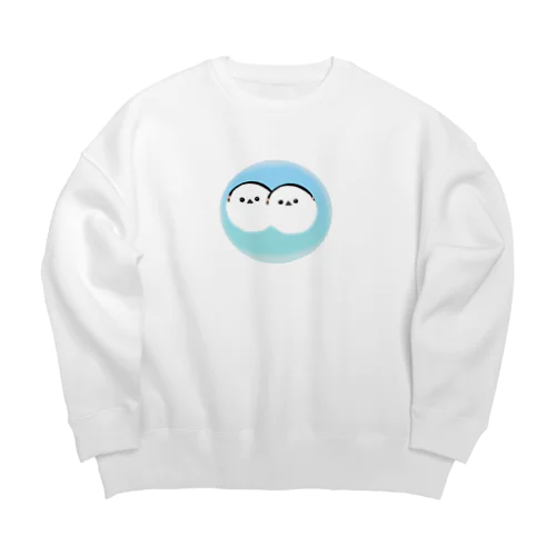 ふたごのシマエナガちゃん Big Crew Neck Sweatshirt