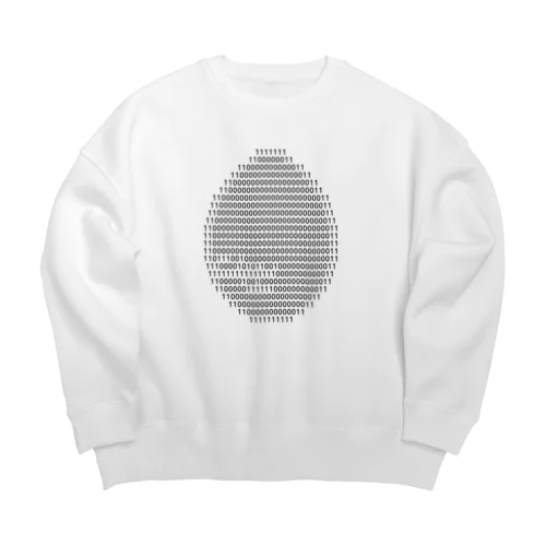 [ Culture Club ] Binary Number OverSized SWEATSHIRT② Big Crew Neck Sweatshirt