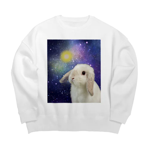 Space bunny Big Crew Neck Sweatshirt