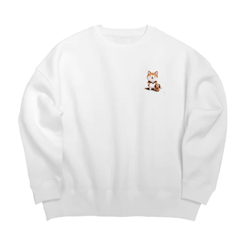 柴丸の散歩 ~旅立ち~ Big Crew Neck Sweatshirt