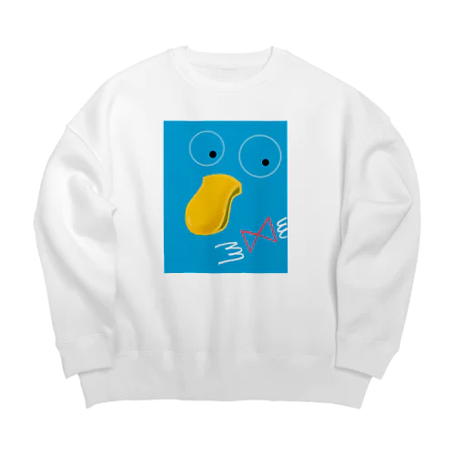 身じたくアヒル？ Big Crew Neck Sweatshirt