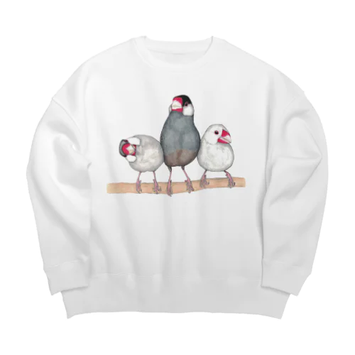 [森図鑑] 三羽文鳥 Big Crew Neck Sweatshirt