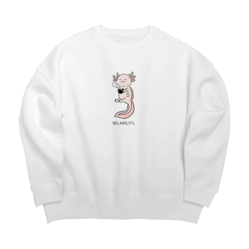 Relaxolotl Big Crew Neck Sweatshirt