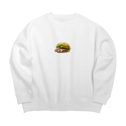 アメリカのハンバーガー Big Crew Neck Sweatshirt