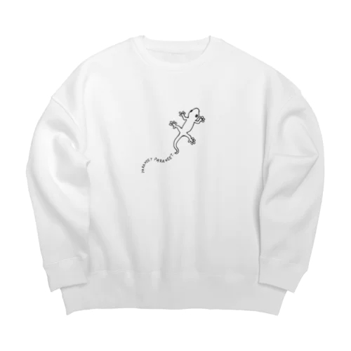 とっても縁起のいいヤモリグッズ Big Crew Neck Sweatshirt