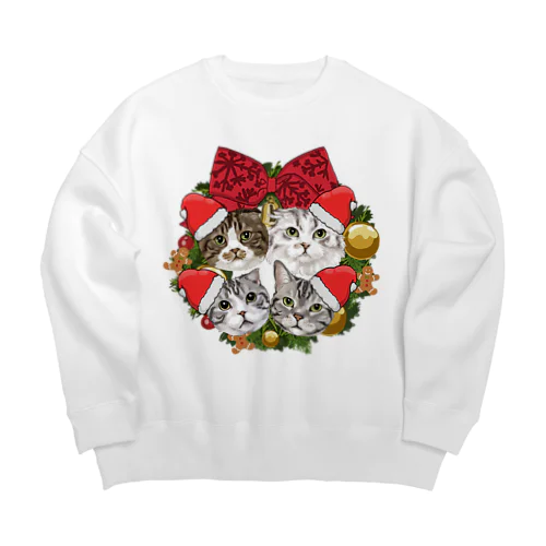 den suu sho kaki nyanta-claus Big Crew Neck Sweatshirt