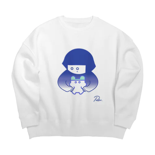 おんなのことペット Big Crew Neck Sweatshirt