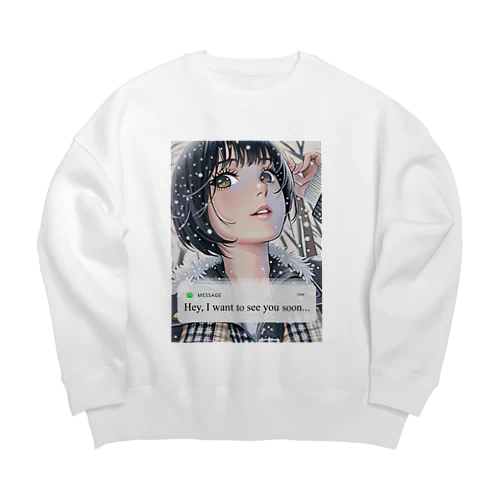 Winter Girl Big Crew Neck Sweatshirt