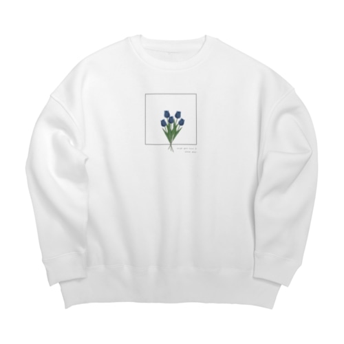 blue tulip bouquet , logo flame Big Crew Neck Sweatshirt