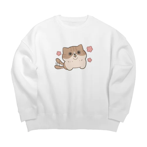 もちもちなねこたち(おもち) Big Crew Neck Sweatshirt