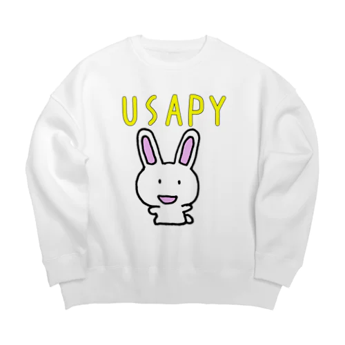 うさぎの　うさぴぃ Big Crew Neck Sweatshirt