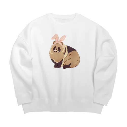 うさたぬき Big Crew Neck Sweatshirt