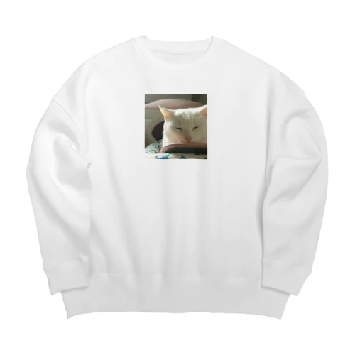 しろねこまる Big Crew Neck Sweatshirt