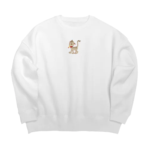 キジトラのライドウ(Toy) Big Crew Neck Sweatshirt