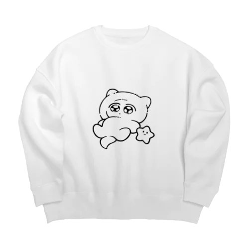 ごろん（白・その他） Big Crew Neck Sweatshirt